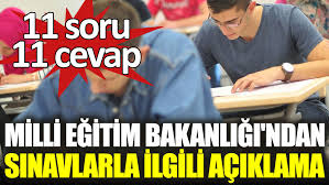 Dönem ölçme ve değerlendirme i̇şlemleri! Milli Egitim Bakanligi Ndan Sinavlarla Ilgili Aciklama 11 Soru 11 Cevap