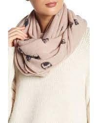 Skull Cashmere Scarlett Skull Infinity Scarf In Pink Lyst