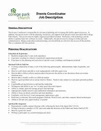 Event Coordinator Job Description Resume Inspirational Events Coordinator Job Descript Event Coordinator Job Description Coordinator Job Event Coordinator Jobs