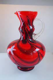 Prachtige Rode Glazen Vaas Inspirerend Speciaal Rood Glas Glazen Vaas Vaas Glas