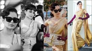 Kangana Ranaut Goes Desi At Cannes Film Festival 2019 #kangana arrives at #cannes2019 in a custom @falgunishanepeacockindia corset, and kanjeevaram sari by @madhurya_creations.
