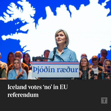 Iceland has voted against reopening negotiations on joining the European Union in a setback to the country's long-running debate over membership. In a yes-or-no referendum on Saturday, 118,000 people