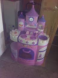 The lovely colored kitchenette has an oven, hob, tap, basin. Best Disney Princess Small Play Kitchen Needs To Be Cleaned Up For Sale In Deland Florida For 2021