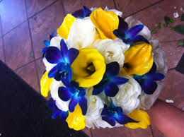Check spelling or type a new query. Lmf4l Bouquet 11 Blue White And Yellow Bride Or Bridesmaid Bouquet In La Mirada Ca La Mirada Flowers 4 Less