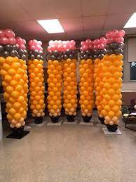 Pencil Baloons Balloon Columns Balloon Arch Diy Balloon Crafts
