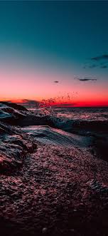 Iphone xr wallpaper aesthetic hd wallpaper portrait. Body Of Water During Sunset Sunset Sky Landscape Beach Wave United States Nature Wallpaper Sunset Wallpaper Beautiful Nature