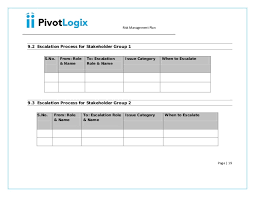 Whenever anything new is started on the business. Pmp Risk Management Plan Template