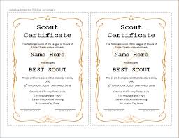 Free printable certificate templates that can all be customized online with our free certificate maker. Best Scout Certificate Template For Ms Word Document Hub