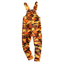 Sokotoo Mens Camouflage Pockets Cargo Joggers Bib Overalls