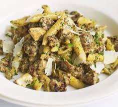 Mushroom Sausage Meat Pasta Note To Self Make Sauce With White Wine Olive Oil Lemon Juice Parmesan Fresh Bbc Good Food Recipes Pasta Dishes Easy Pasta