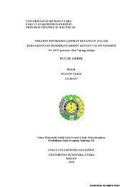 Check spelling or type a new query. Sistem Informasi Aging Tunggakan Pembiayaan Modal Mikro Dalam Pemberian Kredit Di Pt Permodalan Nasional Madani Persero Cabang Bandung
