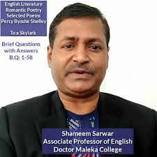 English Literature Romantic Poetry, Selected Poems of Percy Bysshe Shelley  To a Skylark Brief Questions with Answers B.Q: 1-58, #English #poems  #writer #everyoneシ゚ #everyone #highlights ...
