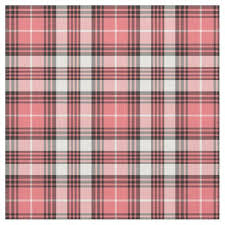 Black And White Checkered Pattern Fabric Coral Pink Black And White Girly Plaid Fabric In 2020 Plaid Fabric Coral Pink Checkered Pattern