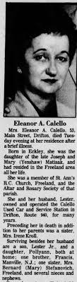 Eleanor Ann Matisak Calello (1934-1988)