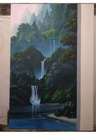 Harga lukisan cetak pemandangan gunung air terjun dan hutan plus bingkai. Jual Lukisan Kanvas Pemandangan Alam Indah 80 X 150 Cm Rd Dengan Harga Grosir Dekorasi Zilingo Trade Indonesia B2b Marketplace