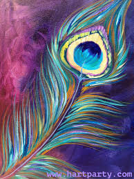 Peacock Feather 2 By Cinnamon Cooney The Art Sherpa As A Fully Guided Art Tavuskusu Tuylei Tuval Resimleri Cizimler