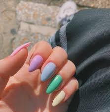 Let me know what you guys think of this mia secret neon. Pastel Rainbow Nails Discovered By ððð­ On We Heart It