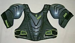 Reebok 3k Zg3 Lacrosse Shoulder Pads Small Chest Back Protector Pad Black S New 886051236960 Ebay