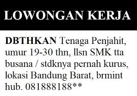 Iklan kolom iklan kolom adalah iklan yang dibuat dalam bentuk kolom. 7 Contoh Iklan Baris Lowongan Kerja Singkat Dan Penjelasannya