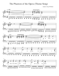 Print And Download In Pdf Or Midi The Phantom Of The Opera Theme Song Andrew Lloyd Webber Free Sheet Mus Phantom Of The Opera Sheet Music Free Sheet Music