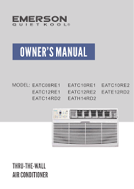 I try to drain and nothing comes out. Emerson Quiet Kool Eatc12re2 Eatc10re1 Installation Guide Manualzz