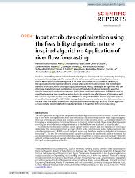 Bagi memenuhi syarat kemasukan majlis peguam malaysia, firma guaman ch'ng suhana & co dan para peguamnya telah memenuhi kelayakan akademik, praktikal, dan. Pdf Input Attributes Optimization Using The Feasibility Of Genetic Nature Inspired Algorithm Application Of River Flow Forecasting