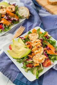 Grilled Shrimp Salad With Garlic Parmesan Italian Vinaigrette Recipe Grilled Shrimp Salad Pork Rib Recipes Grilled Meat Recipes
