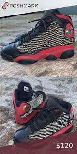 Air Jordan 13 Black And Red Air Jordan 13 Black And Red Reflective In 2020 Jordan 13 Black Black And Red Air Jordans