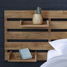 Tete De Lit En Bois De Teck 270 Urbain Teck Brut Tikamoon La Redoute Tete De Lit Avec Rangement Lit Rangement Tete De Lit Bois