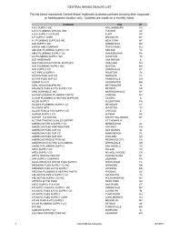 Drywall installation & repair, plumbing, painters. Imap Dealer List Central Brass