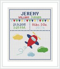 When you purchase this pattern, please send us the following information in the note to seller. Airplane Cross Stitch Pattern For Baby Birth Announcement Baby Birth Details New Baby Boy Customize Nursery Art X194 Cross Stitch Patterns Cross Stitch Baby Cross Stitch Patterns