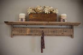 Reclaimed Barnwood Shelf With 5 Rusty Screws For Hooks Etsy Reclaimed Barn Wood Barnwood Shelves Barn Wood