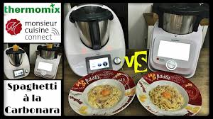 Duel De Recettes Spaghetti A La Carbonara Monsieur Cuisine Connect Vs Thermomix Sand Cook Look Youtube