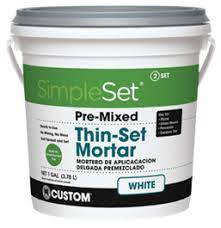 Mapei kerabond standard thinset mortars have maximum thicknesses and you're likely to exceed those with a 12×24 tile. Simpleset Pre Mixed Thin Set Mortar Custom Building Products