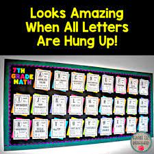 Teaching 7th grade math and looking for classroom decor? 7th Grade Math Alphabet Vocabulary Word Wall Great For Bulletin Board Math In Demand