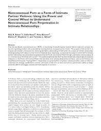 PDF) Nonconsensual Porn as a Form of Intimate Partner Violence: Using the  Power and Control Wheel to Understand Nonconsensual Porn Perpetration in  Intimate Relationships