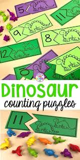 Use the puzzles to teach kids to recognize and spell their names, plus use them for many different literacy activities. Free Dinosaur Counting Puzzles 1 20 Fun For Preschool Pre K And Kindergarten Kiddos Can T Wait To Use These For My Dinosaur Theme Thema Dinosaurus Pre K