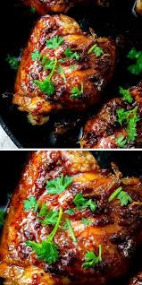Glazed Soy Sauce Brown Sugar Chicken Thighs In 2020 Healthy Dinner Recipes Chicken Quick Dinner Recipes Healthy Chicken Dinner Recipes