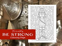 Download free maker fun factory bible verse coloring sheets today! Finally Be Strong Coloring Page Flanders Family Homelife
