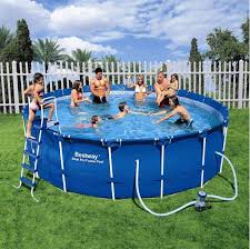 Piscina Bestway Steel Pro Frame Circolare 56100 Diam 457x 122 Con Cartuccia