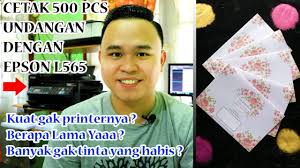 Cetak 500 Undangan Pernikahan Dengan Printer Epson L565 Youtube