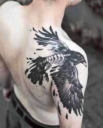 For instance, a popular option in the open wing tattoo will include flowers or trees or some stark contrast in color to the darkness of the wings. 23 Mystique And Seductive Raven Tattoo Designs
