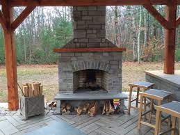 Wood burning fireplace if you want that log cabin feeling outdoors, this is the outdoor fireplace kit for you. Outdoor Fireplace Kits Masonry Fireplace Stone Fireplace