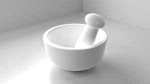 Very hard and the finish of the mortar is quite abrasive. Ceramic Laboratory Mortar And Pestle 21 3d Model