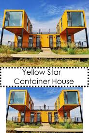 Diese schiffscontainer werden nach jahrelangem dienst abgeschrieben und können fü. Yellow Star Container House Schiffscontainer Haus Frachtcontainer Hauser Container Home Designs