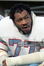 Defensive lineman James Young of the Houston Oilers looks