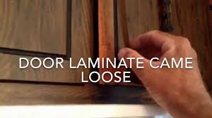 Replacement cabinet doors | the door stop. How To Reglue Laminate On Cabinet Door Youtube