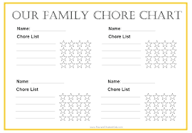 66 Disclosed Downloadable Chore Chart Template