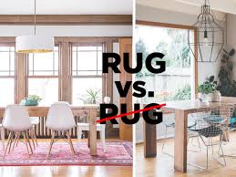 Finding a dining room rug that is both practical and stylish is no easy feat. Let S Settle This Do Rugs Belong In The Dining Room Apartment Therapy