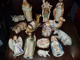 Vintage Homco Home Interiors Nativity Set 15 Pc Nativity Set Nativity Victorian Angels